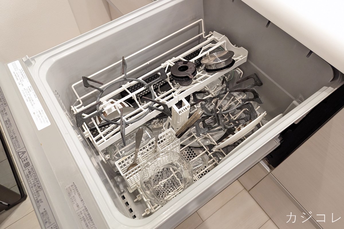 食洗機で五徳や調理器具を洗う